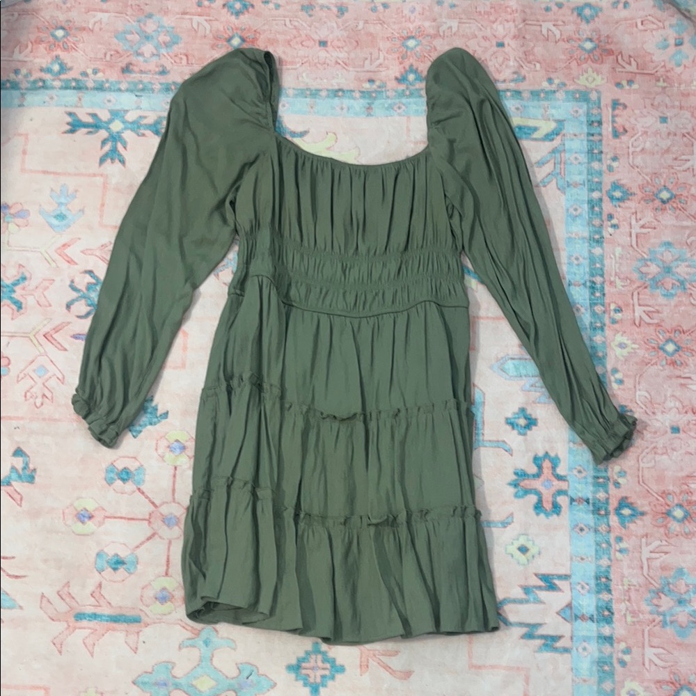 Green Long Sleeve Dress